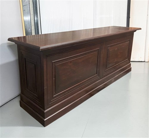 8' Brown Store Counter Retail Checkout Display Cabinet 4 Drawer Kitchen Island C