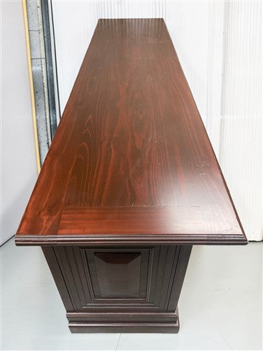 8' Brown Store Counter Retail Checkout Display Cabinet 4 Drawer Kitchen Island C