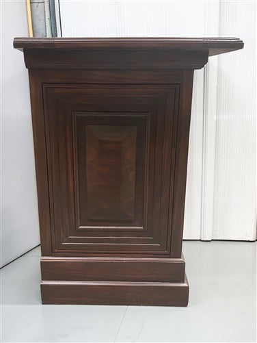 8' Brown Store Counter Retail Checkout Display Cabinet 4 Drawer Kitchen Island C