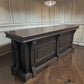 8' Brown Store Counter Retail Checkout Display Cabinet 4 Drawer Kitchen Island D