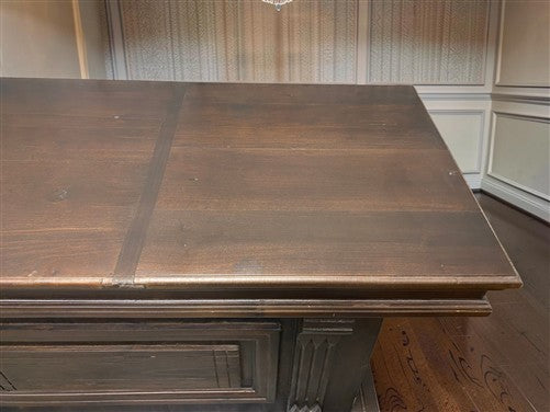 8' Brown Store Counter Retail Checkout Display Cabinet 4 Drawer Kitchen Island D