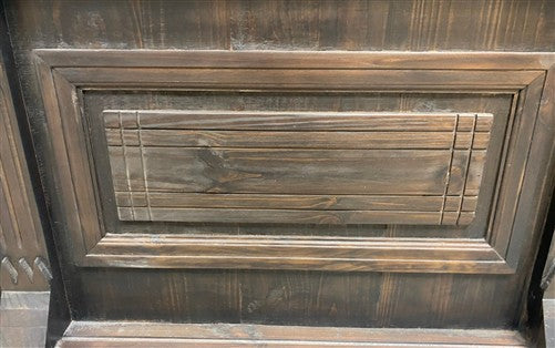 8' Brown Store Counter Retail Checkout Display Cabinet 4 Drawer Kitchen Island D