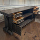 8' Brown Store Counter Retail Checkout Display Cabinet 4 Drawer Kitchen Island D