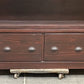 8' Brown Bookcase Display Cabinet 4 Drawer Rustic Open Front Library Shelving