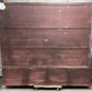 8' Brown Bookcase Display Cabinet 4 Drawer Rustic Open Front Library Shelving