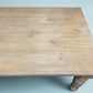 6' Natural Wood Dining Table, Farmhouse Rustic Turned Leg Kitchen Table A