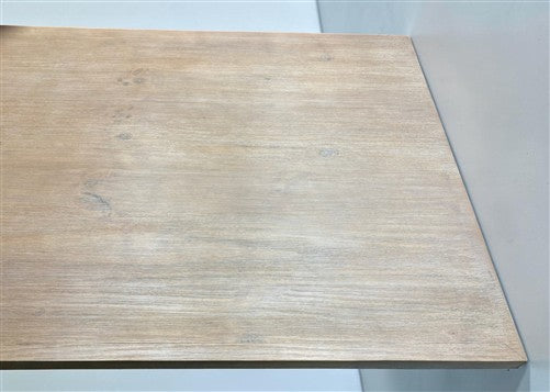 7' Solid Wood Dining Table, Farmhouse Rustic Turned Leg Kitchen Table, A