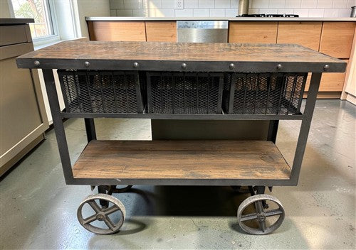 Modern Industrial, Kitchen Island, Kitchen Storage Cabinet, Harvest Table, A1