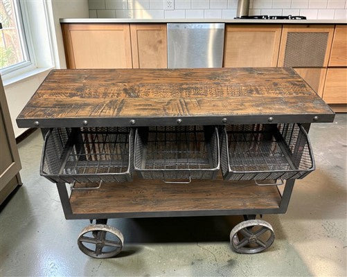 Modern Industrial, Kitchen Island, Kitchen Storage Cabinet, Harvest Table, A1