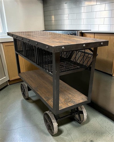 Modern Industrial, Kitchen Island, Kitchen Storage Cabinet, Harvest Table, A1
