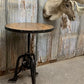 Modern Industrial Iron Age Crank Table, Round Bar Table, Kitchen Island Table, A