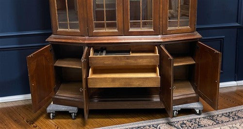 Pennsylvania House China Cabinet, Vintage Lighted Curio Cabinet, Display Case