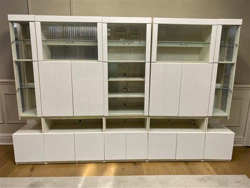 Jean Claude Mahey Style Wall Unit Vintage Display Case Entertainment Center