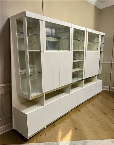 Jean Claude Mahey Style Wall Unit Vintage Display Case Entertainment Center
