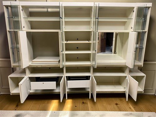 Jean Claude Mahey Style Wall Unit Vintage Display Case Entertainment Center