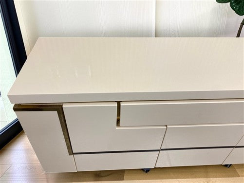 Jean Claude Mahey Style Credenza, Vintage Storage Cabinet, Sideboard Buffet