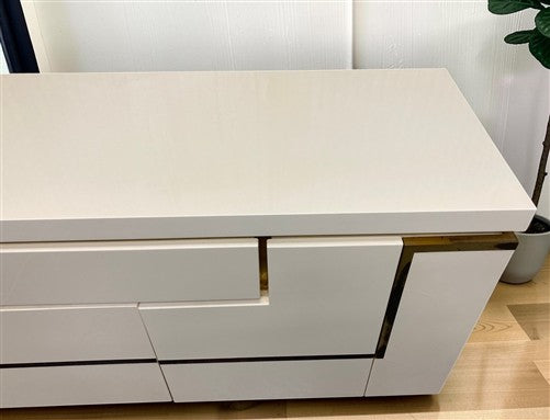 Jean Claude Mahey Style Credenza, Vintage Storage Cabinet, Sideboard Buffet