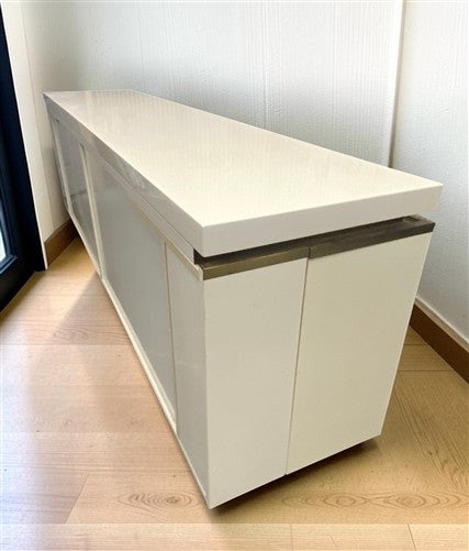 Jean Claude Mahey Style Credenza, Vintage Storage Cabinet, Sideboard Buffet