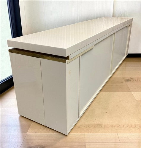 Jean Claude Mahey Style Credenza, Vintage Storage Cabinet, Sideboard Buffet
