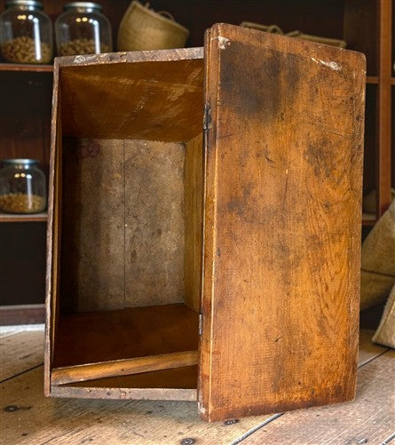 Rare Antique S.E. Seger's Sons Coffee Bin, Wood Advertising, Grocers Quincy, IL