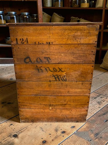 Rare Antique S.E. Seger's Sons Coffee Bin, Wood Advertising