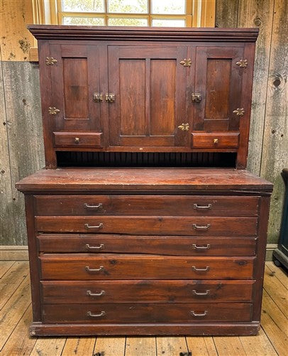 Primitive General Store Cabinet Vintage Apothecary Merchant 8 Drawer Cupboard
