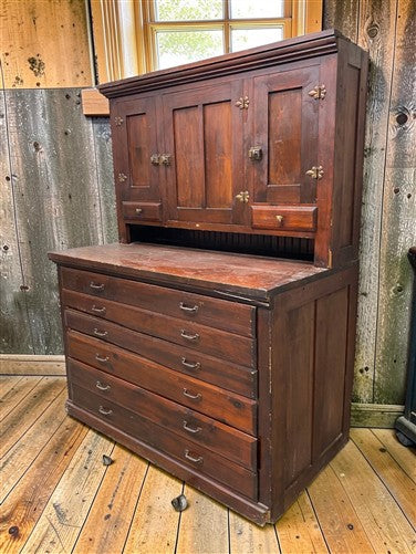 Primitive General Store Cabinet Vintage Apothecary Merchant 8 Drawer Cupboard