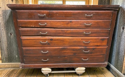 Primitive General Store Cabinet Vintage Apothecary Merchant 8 Drawer Cupboard