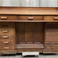 Antique Oak Merchant's Desk/General Store Counter, Work Station, Tambor Cabinet