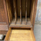 Antique Oak Merchant's Desk/General Store Counter, Work Station, Tambor Cabinet
