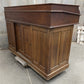 Antique Oak Merchant's Desk/General Store Counter, Work Station, Tambor Cabinet