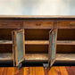 Vintage 8' Oak General Store Counter Cabinet Glass Doors Mercantile Apothecary