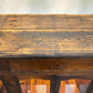 Vintage 8' Oak General Store Counter Cabinet Glass Doors Mercantile Apothecary