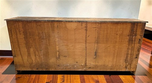 Vintage 8' Oak General Store Counter Cabinet Glass Doors Mercantile Apothecary