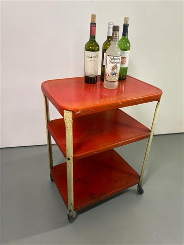 Cosco Cart, Retro Rolling Kitchen Stand, Bar Table, 1960s Mid Century Vintage E