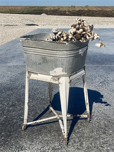 Wheeling Galvanized Single Wash Tub, Sink Cooler, Flower Pot Stand Bucket DU