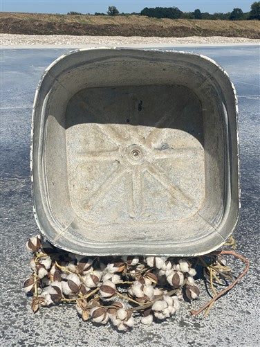 Wheeling Galvanized Single Wash Tub, Sink Cooler, Flower Pot Stand Bucket DU
