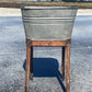 Wheeling Galvanized Single Wash Tub, Sink Cooler, Flower Pot Stand Bucket DV