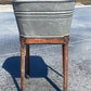 Wheeling Galvanized Single Wash Tub, Sink Cooler, Flower Pot Stand Bucket DV