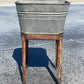 Wheeling Galvanized Single Wash Tub, Sink Cooler, Flower Pot Stand Bucket DV