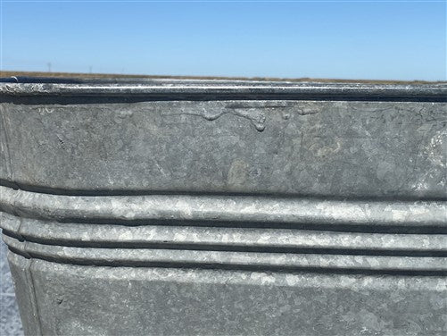Wheeling Galvanized Single Wash Tub, Sink Cooler, Flower Pot Stand Bucket DV