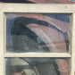 Wood Transom Window, 3 Pane Glass, Vintage Architectural Salvage Frame, A90
