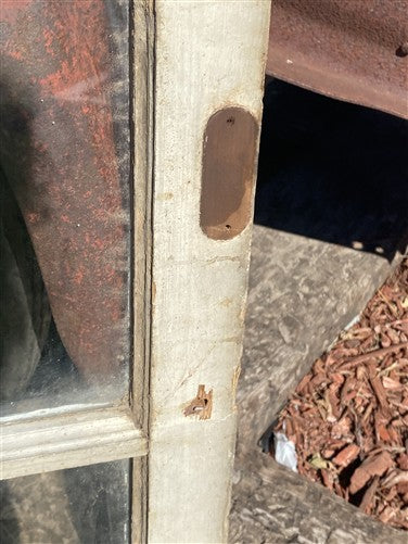 Wood Transom Window, 3 Pane Glass, Vintage Architectural Salvage Frame, A90