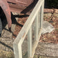 Wood Transom Window, 3 Pane Glass, Vintage Architectural Salvage Frame, A90