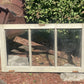 Wood Transom Window, 3 Pane Glass, Vintage Architectural Salvage Frame, A91