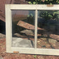 Wood Transom Window, 3 Pane Glass, Vintage Architectural Salvage Frame, A91
