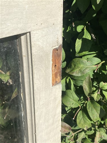 Wood Transom Window, 3 Pane Glass, Vintage Architectural Salvage Frame, A91