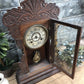 Mantel Shelf Clock, Vintage Wind Up Kitchen Parlor Clock w/ Pendulum E