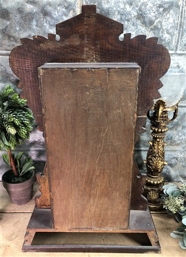 Mantel Shelf Clock, Vintage Wind Up Kitchen Parlor Clock w/ Pendulum E