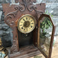 Ingraham Mantel Clock, Vintage Wind Up Kitchen Parlor Clock w/ Pendulum & Key F
